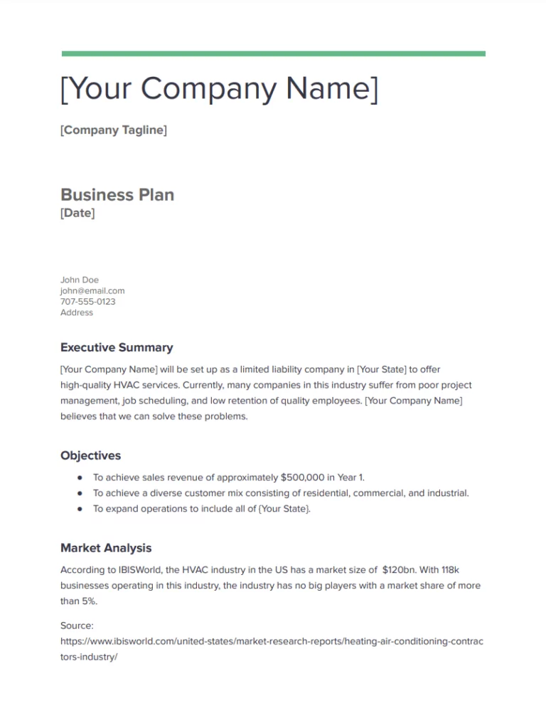 How to Write an HVAC Business Plan: Free Template for 2022